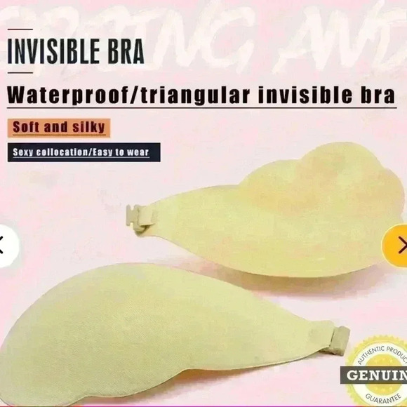 Strapless Sticky Invisible Push Up Bra Cup B Tan - Picture 3 of 6